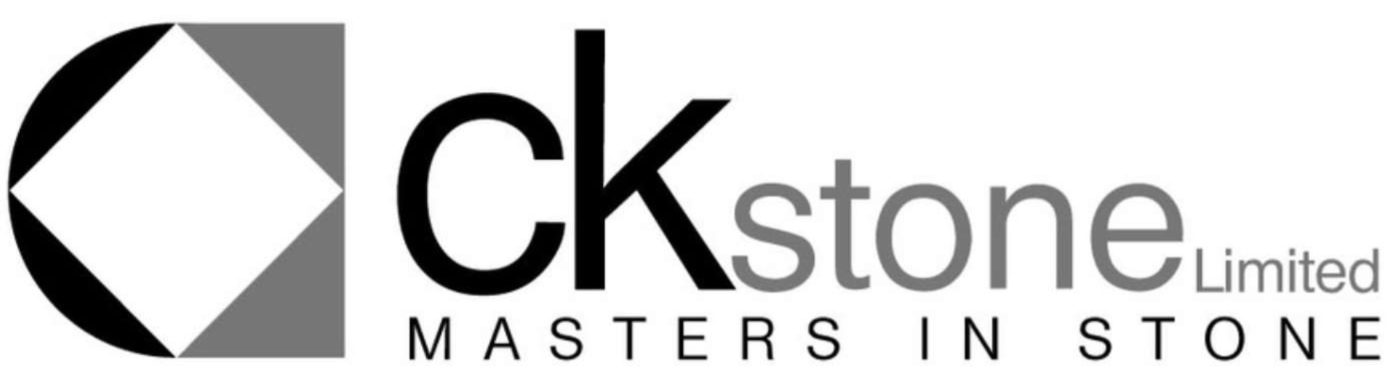 Logo of CK Stone Limited with a geometric black, white, and gray icon and the text "CK Stone Limited MASTERS IN STONE"