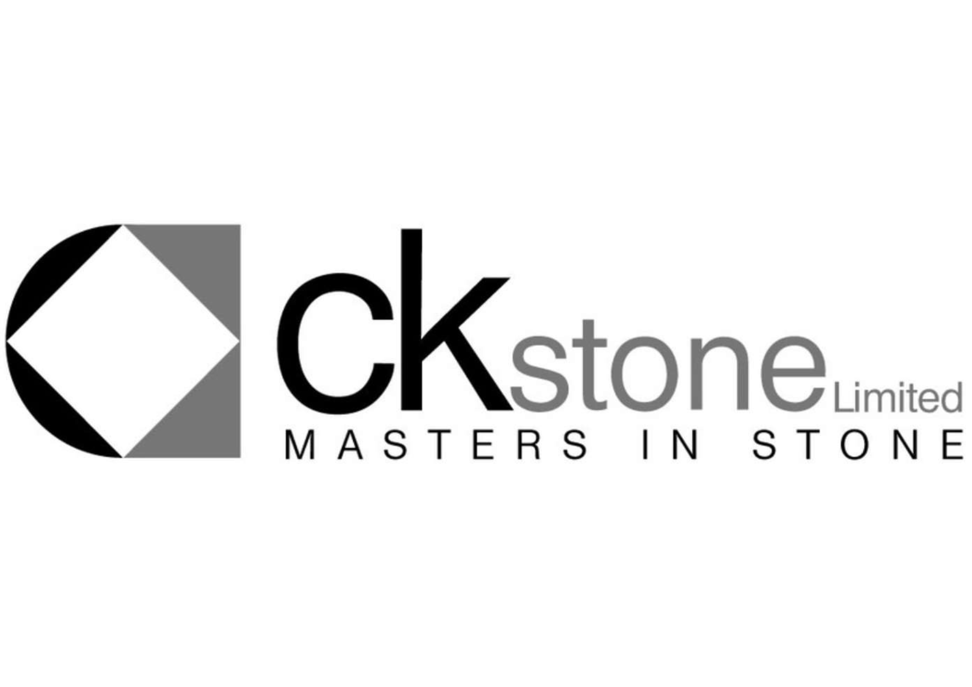 Logo of Ckstone Limited with a geometric black and gray square and diamond symbol, and the text 'Ckstone Limited Masters in Stone'.