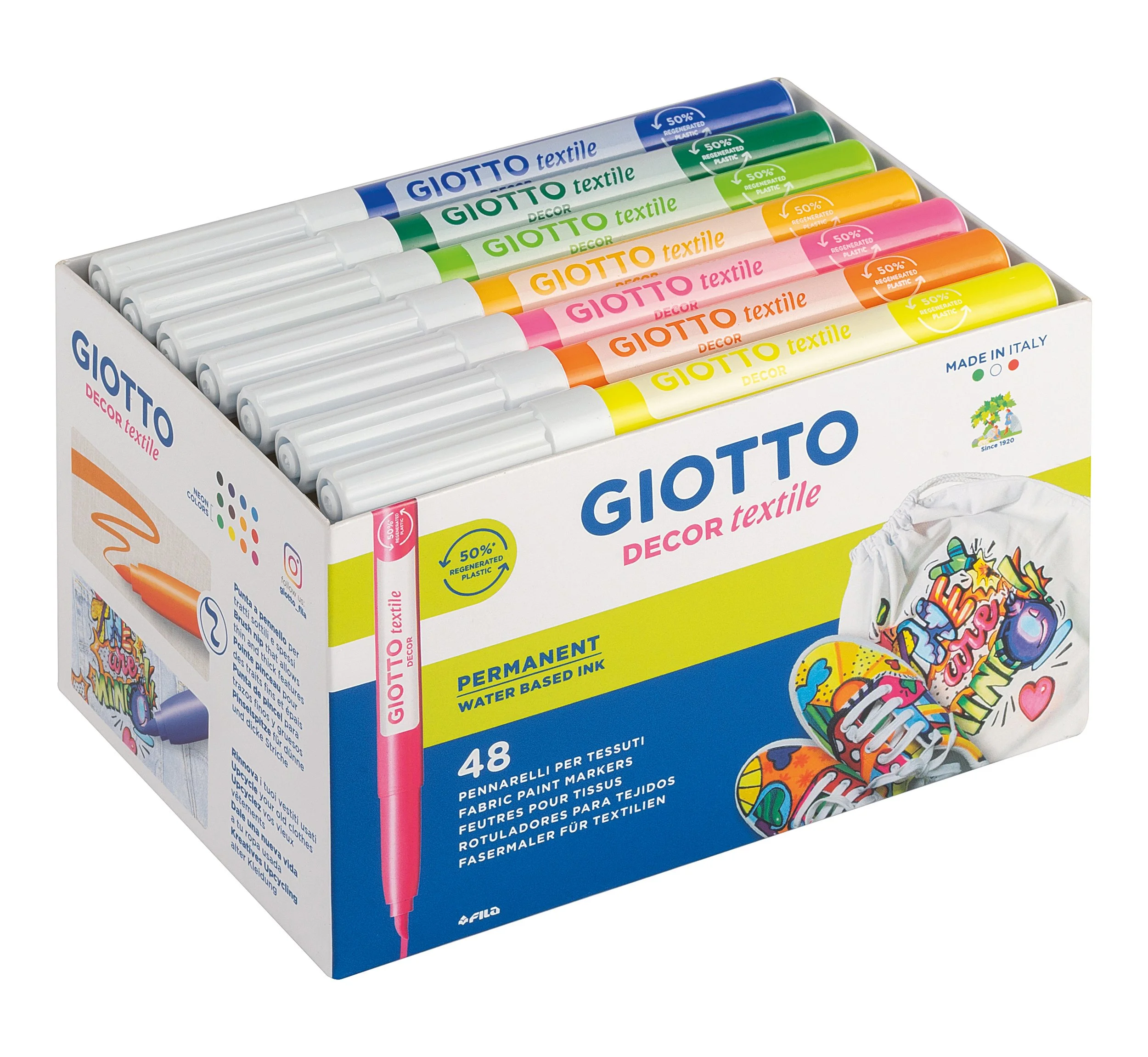 Giotto Decor Textile Permanent Ink School Pack