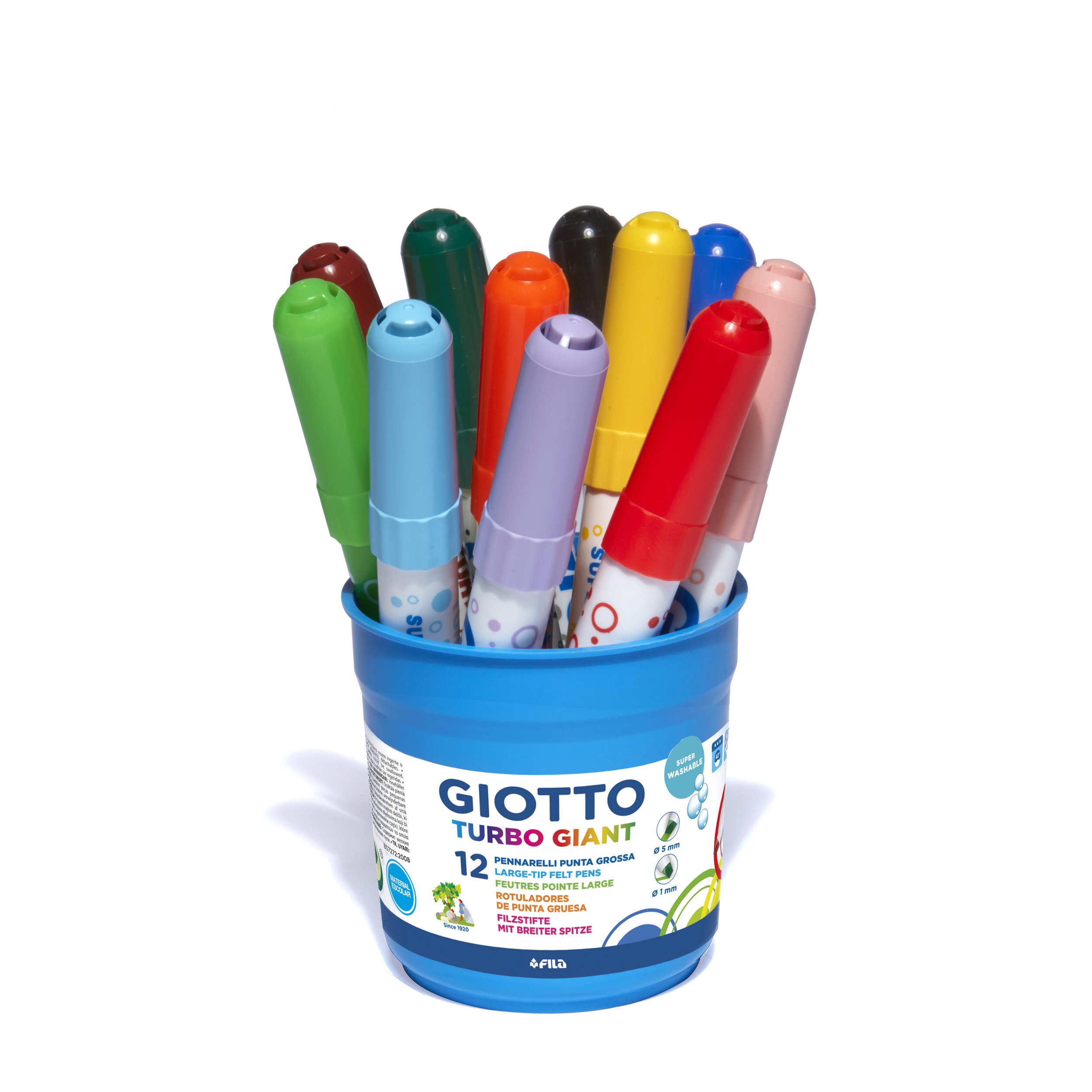 Giotto Turbo Giant Felt Tip Pens - Chisel Nib
