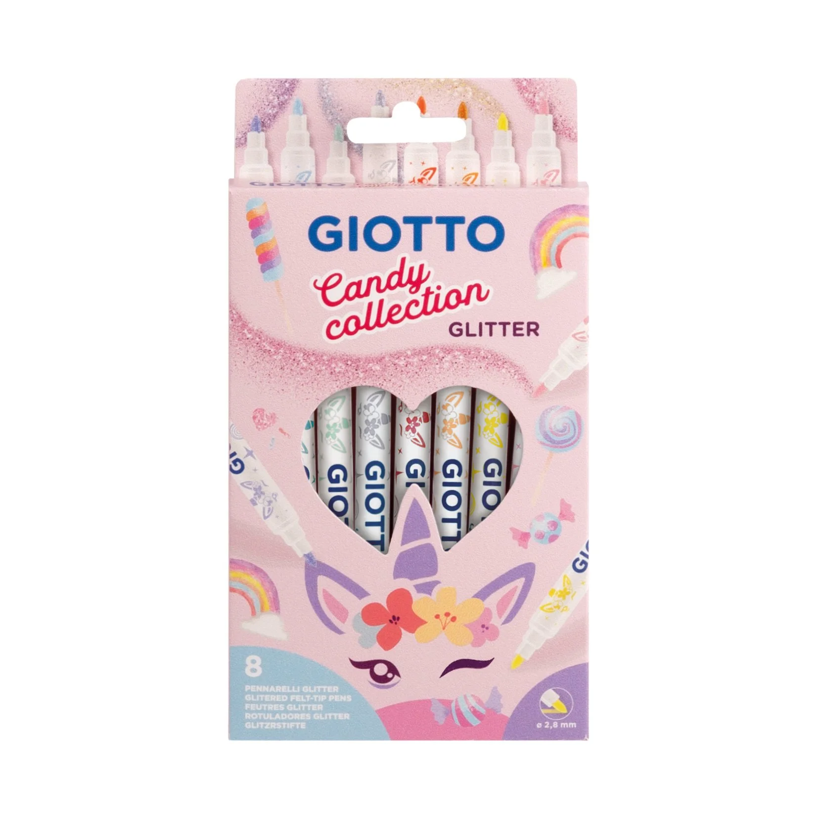 Giotto Turbo Glitter Pastel Candy Collection Set