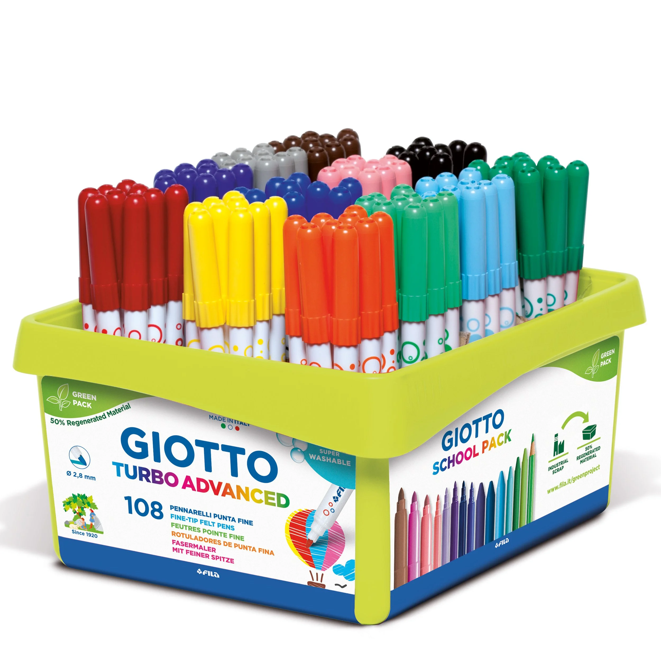 Giotto Turbo Advanced Felt Tip Pen School Pack