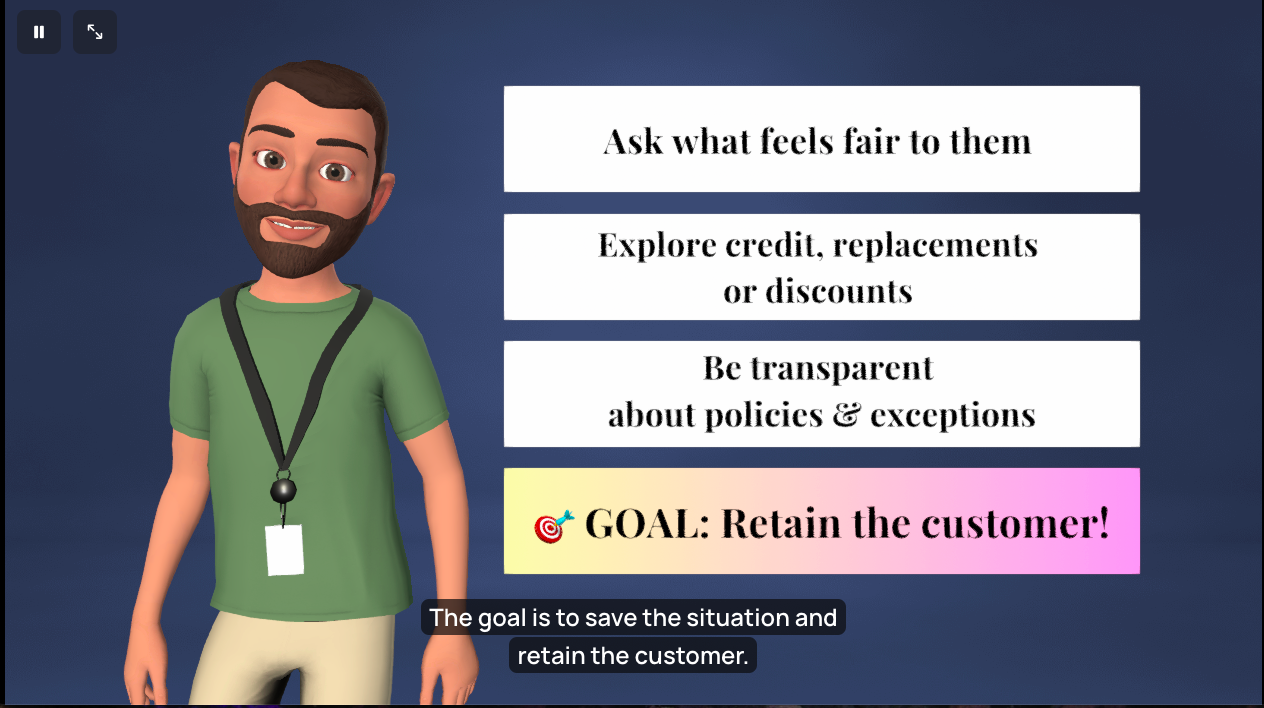 Monologue Node: Finding a Solution for the Customer