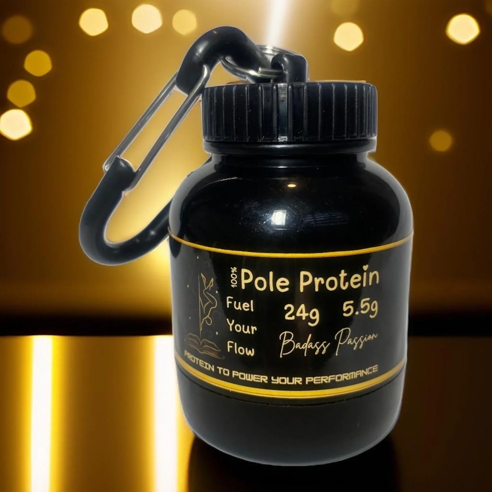 Protein Container Keychain