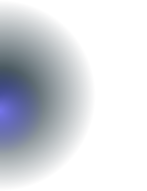 Dark background with a blue glowing sphere on the left side.