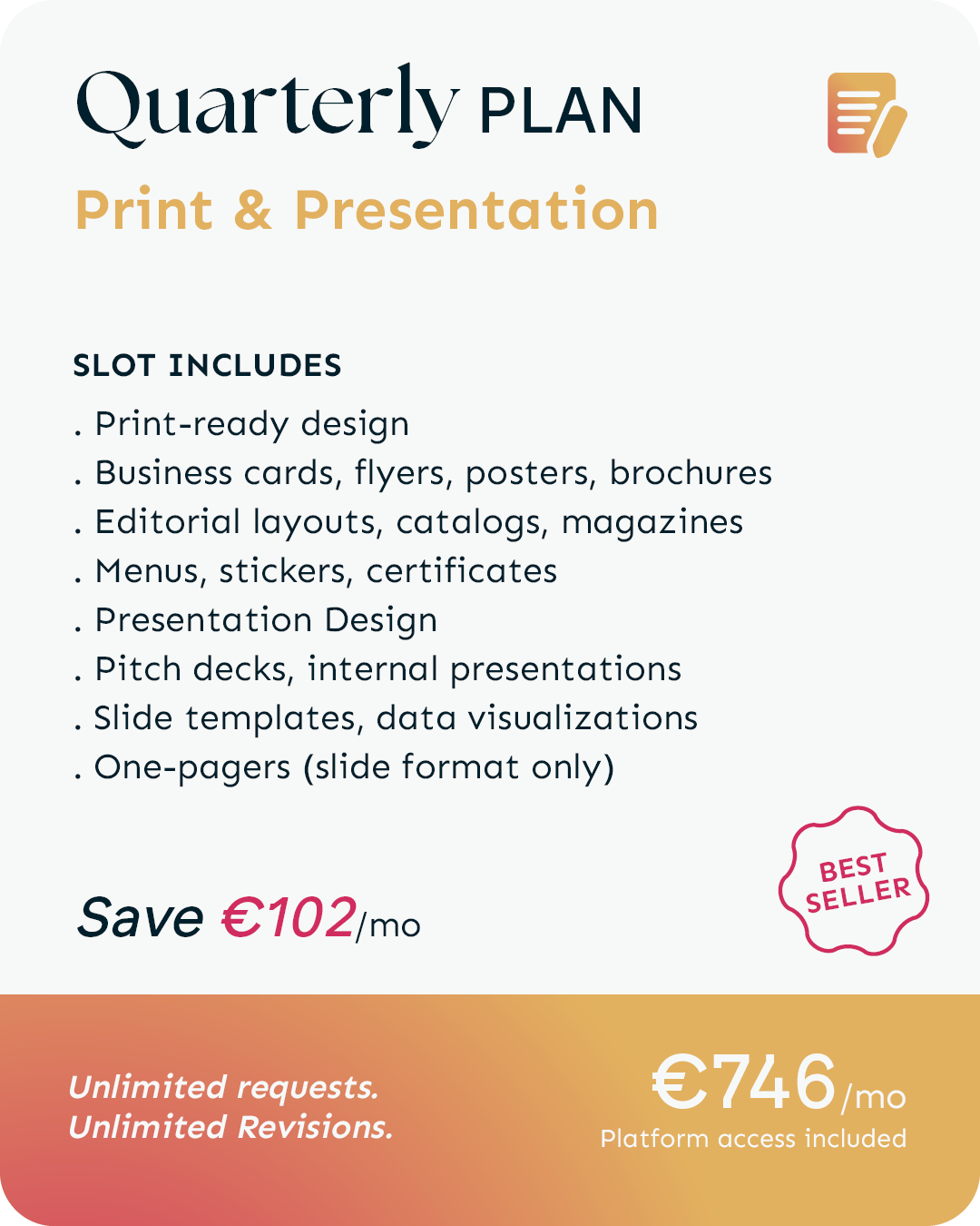 Print & Presentation | Quarterly Plan