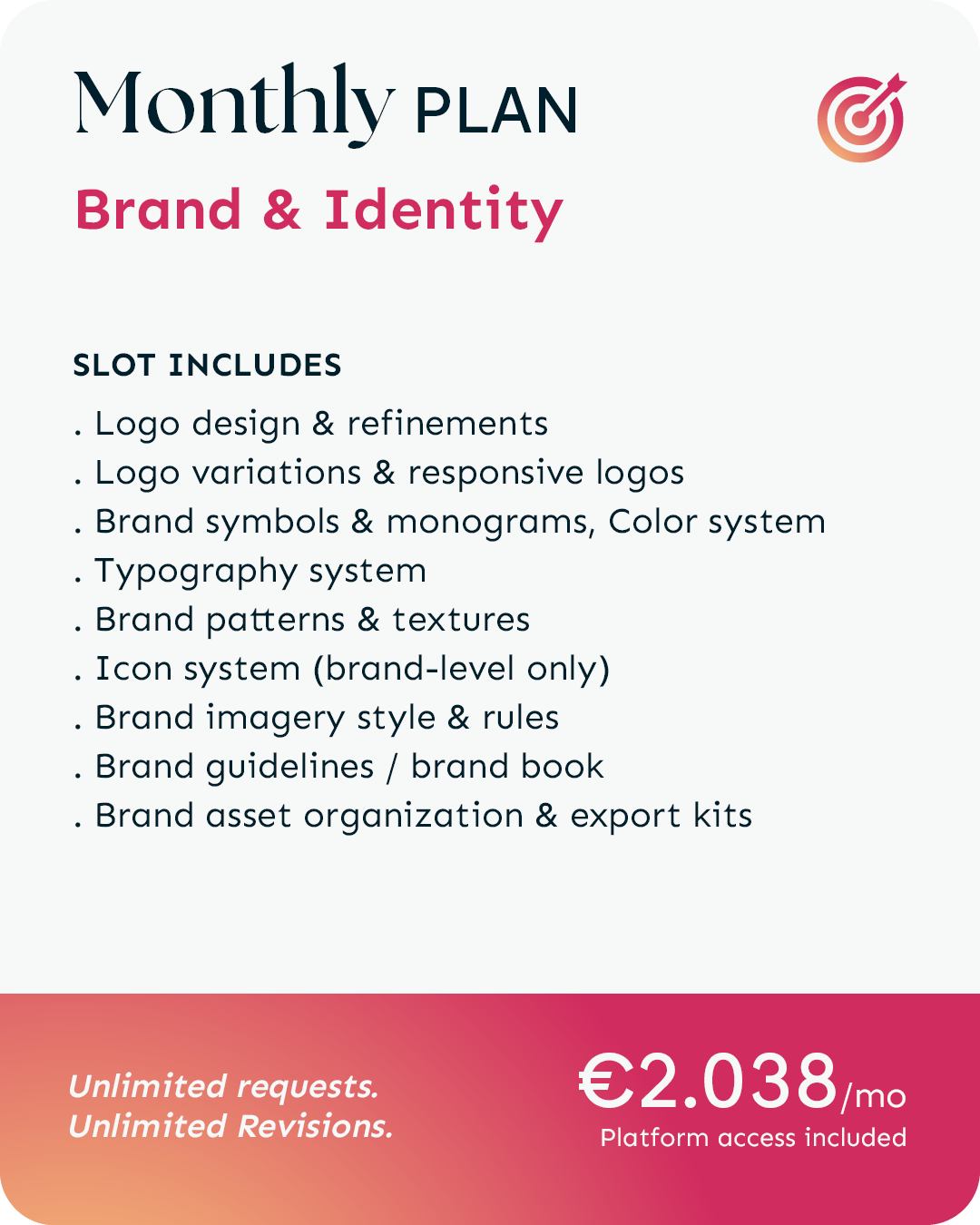 Brand & Identity | Monthly Plan