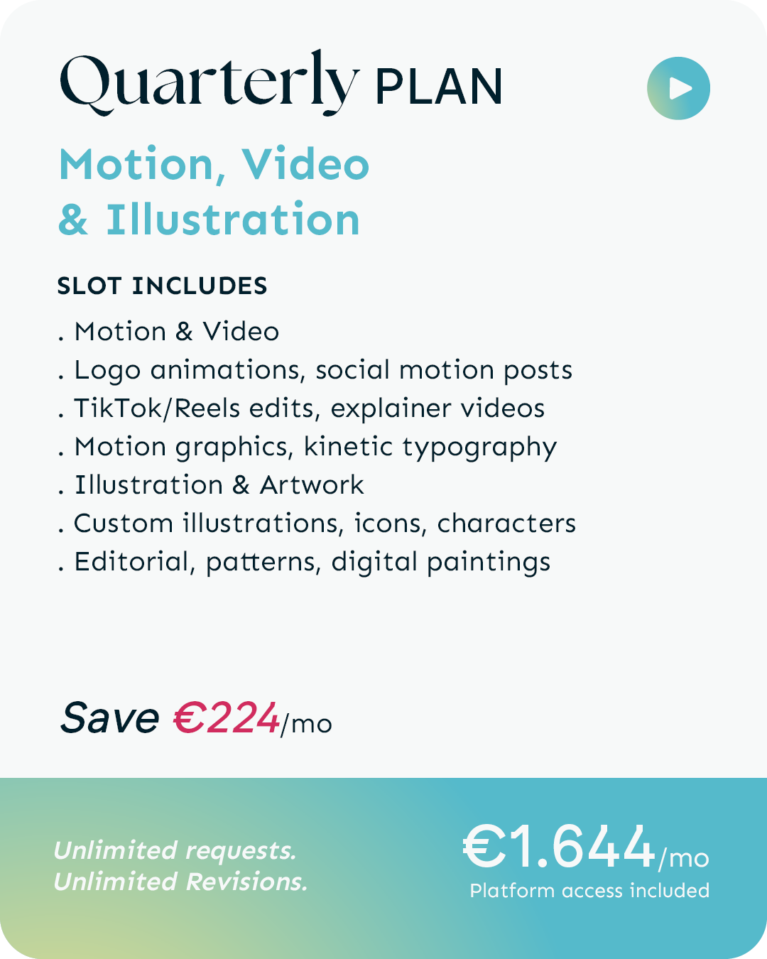 Motion, Video & Illustration | Quarterly Plan