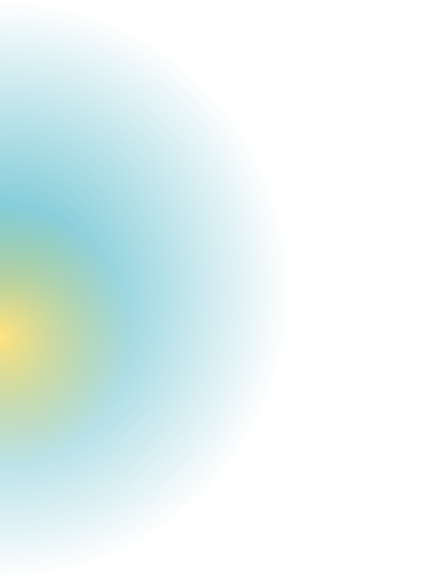A colorful, concentric circular design with a gradient transition from yellow at the center to green, then blue, and outermost a light blue background.