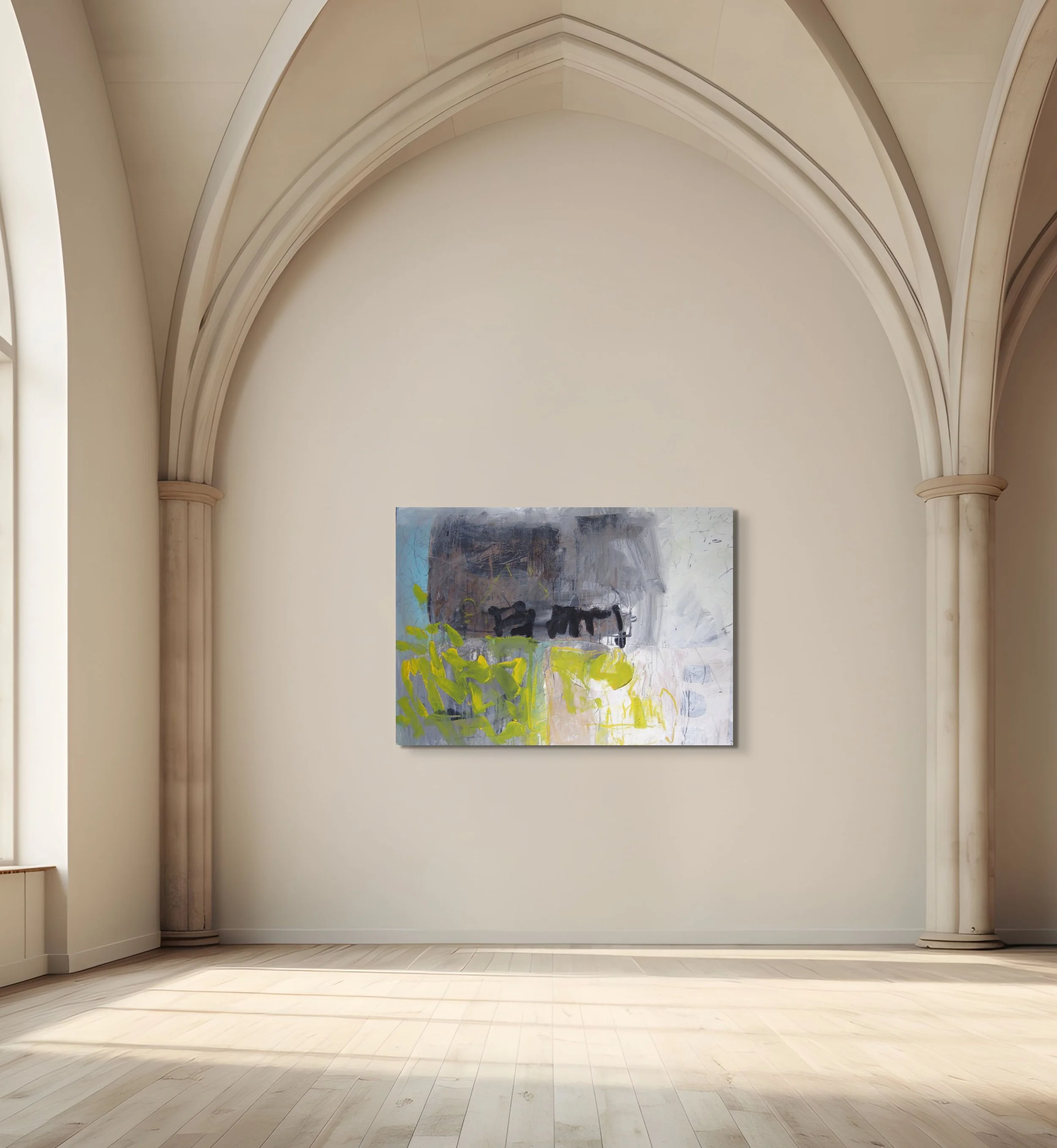 'Painting One', 150 x 100cm, Acrylics on Canvas