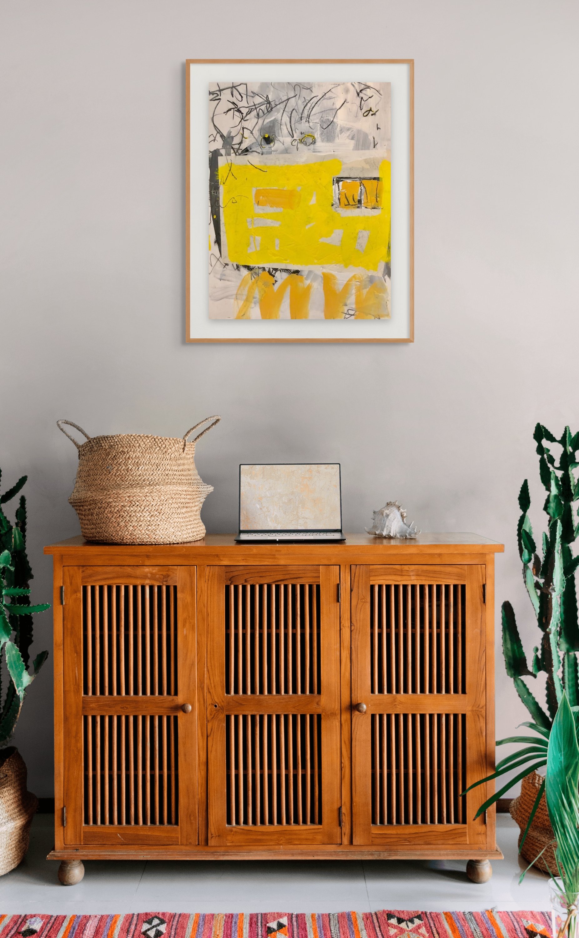 'And So It Goes', 61 x 80cm, Collage and mixed media on Cardboard (frame not included)