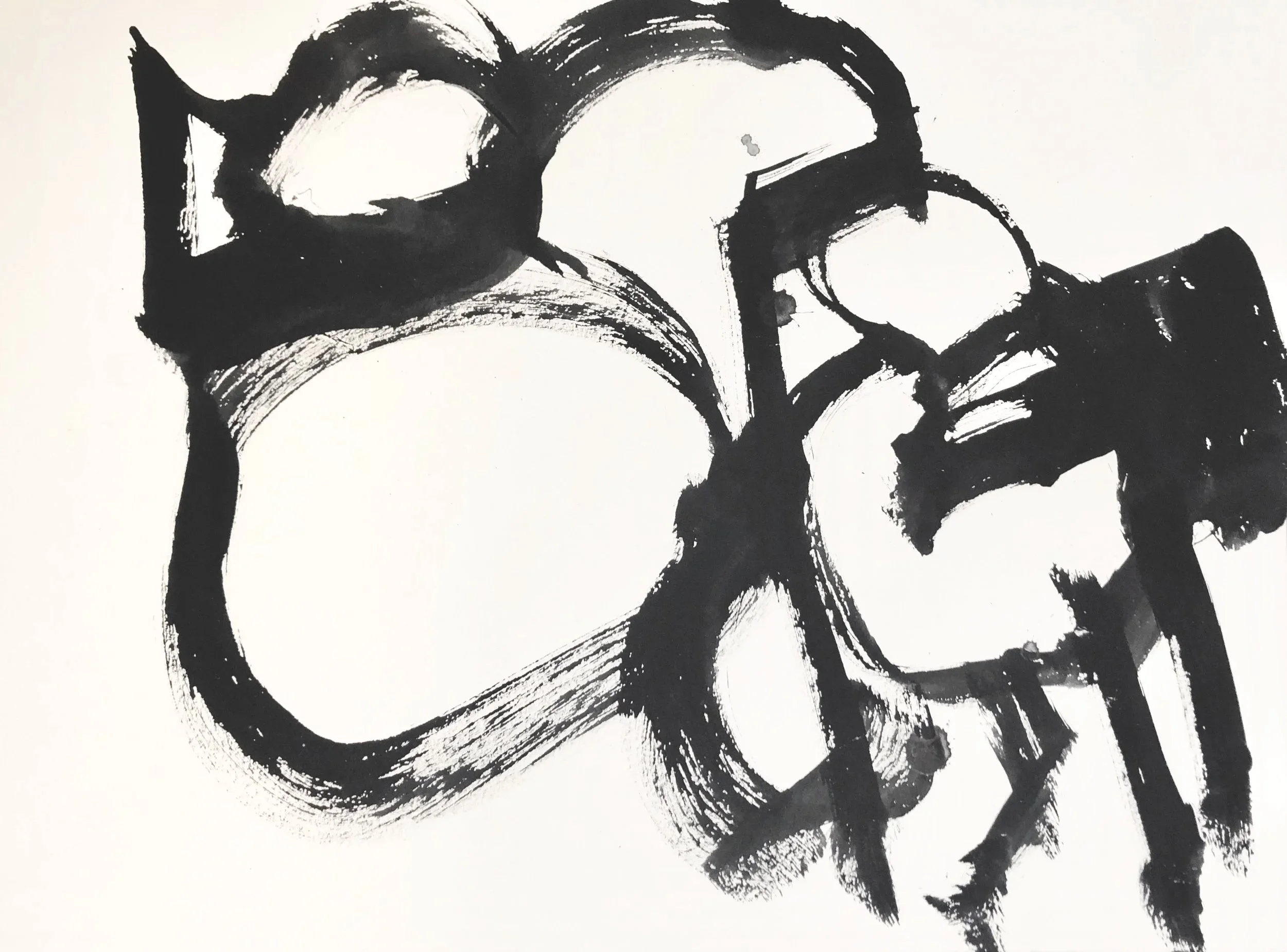 'Sketch in Black', 52 x 39cm, Ink on Paper