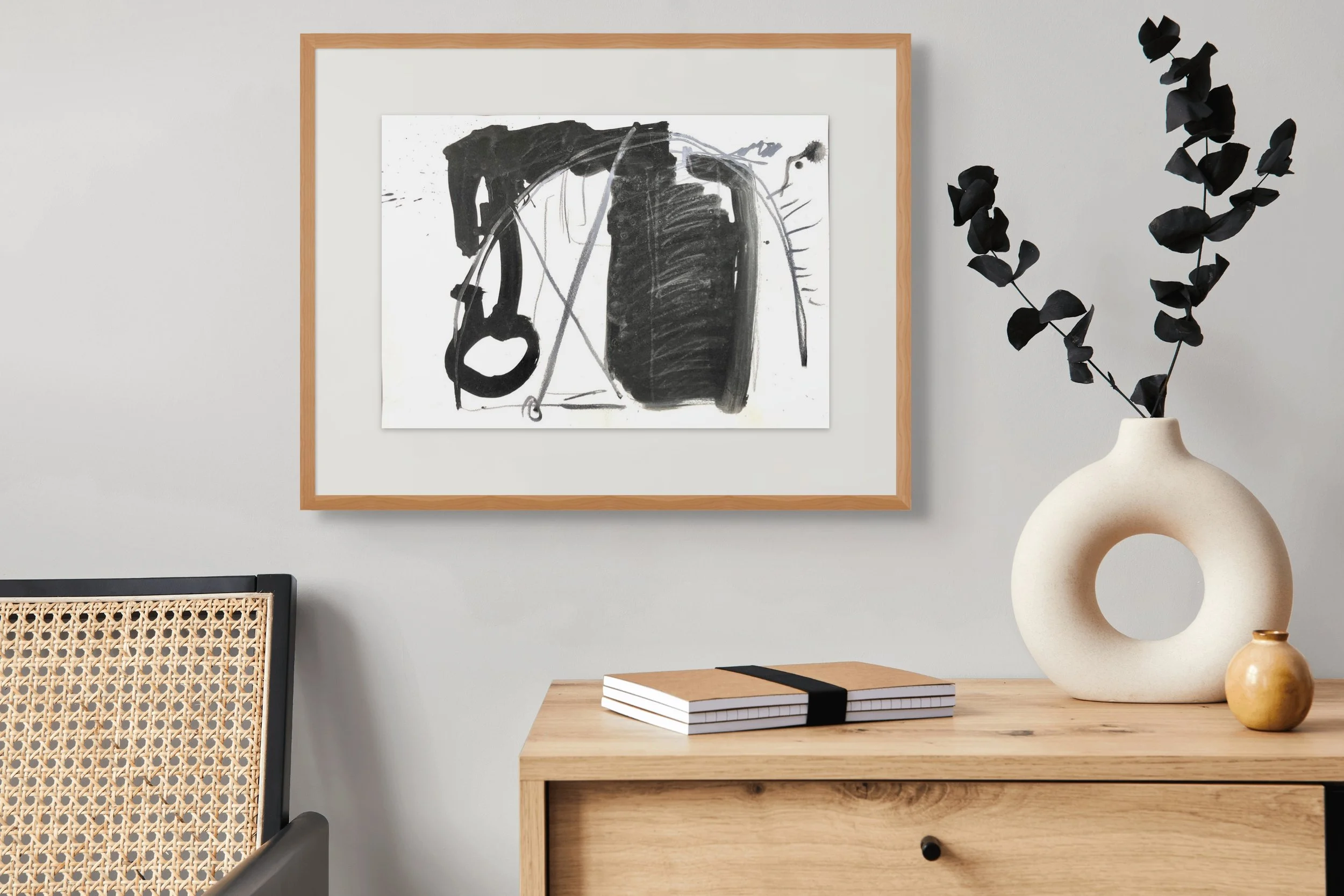 'Gate II', 42x30cm, Ink and Graphite on Paper (frame not included)