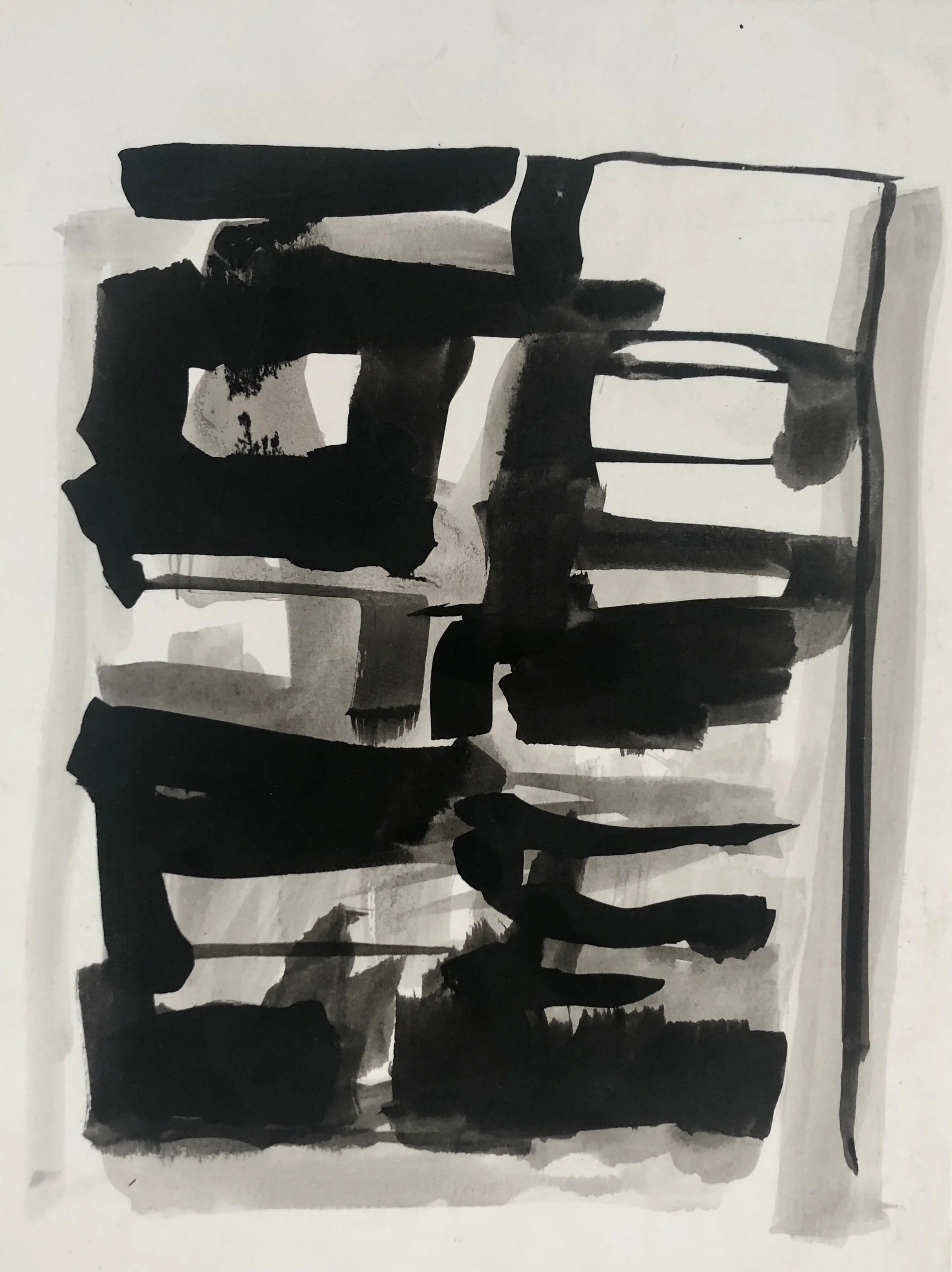 'Dark Structure', 80cm x 110cm, Collage and mixed media on hardboard.