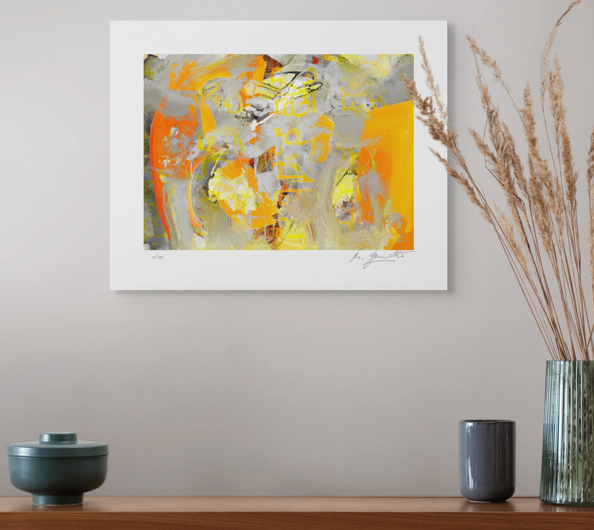 ‘Centred Chaos’, Giclee print, limited edition, Print size 25.1x18.2cm, Paper size 50x40cm, signed and numbered.