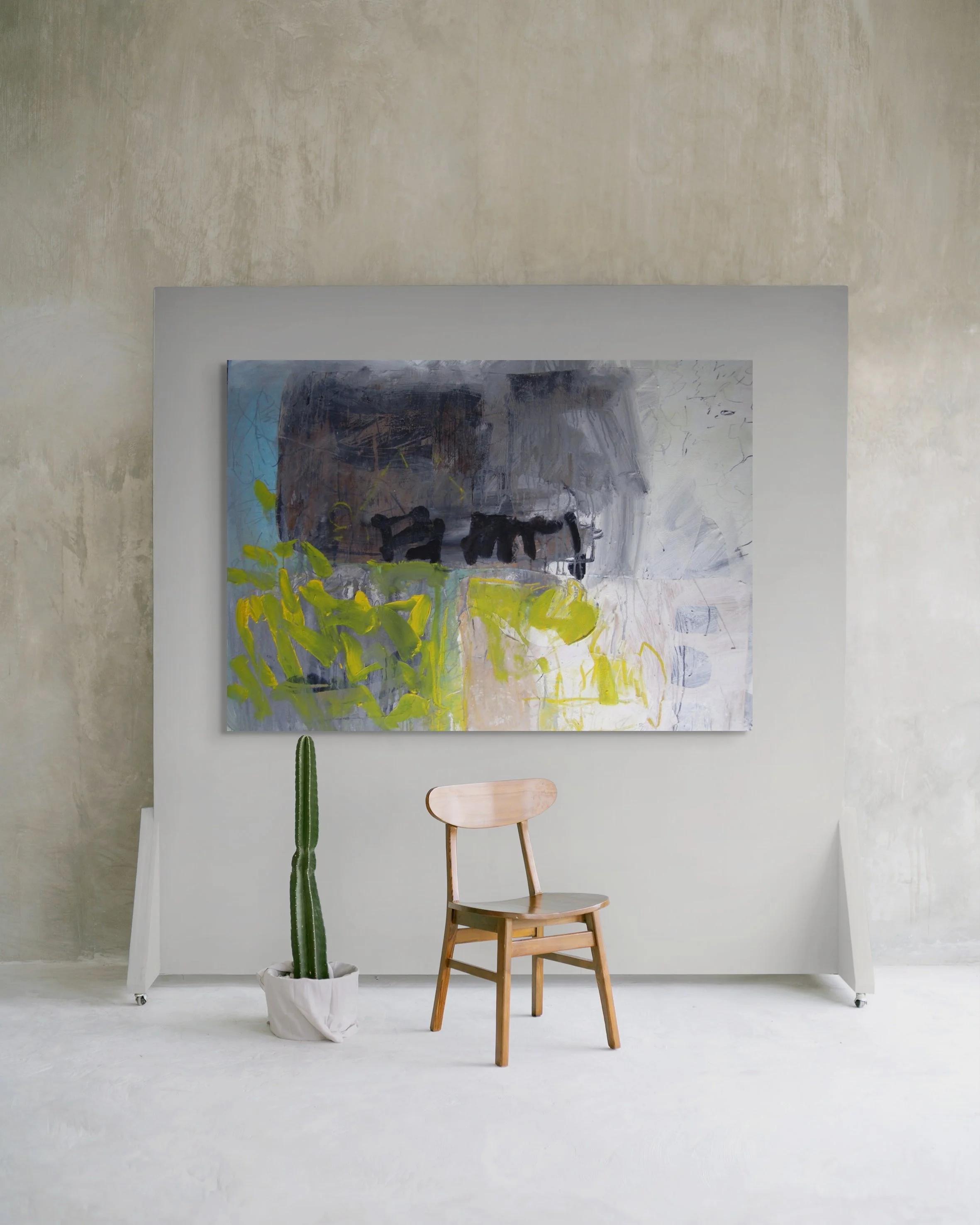 'Painting One', 150 x 100cm, Acrylics on Canvas