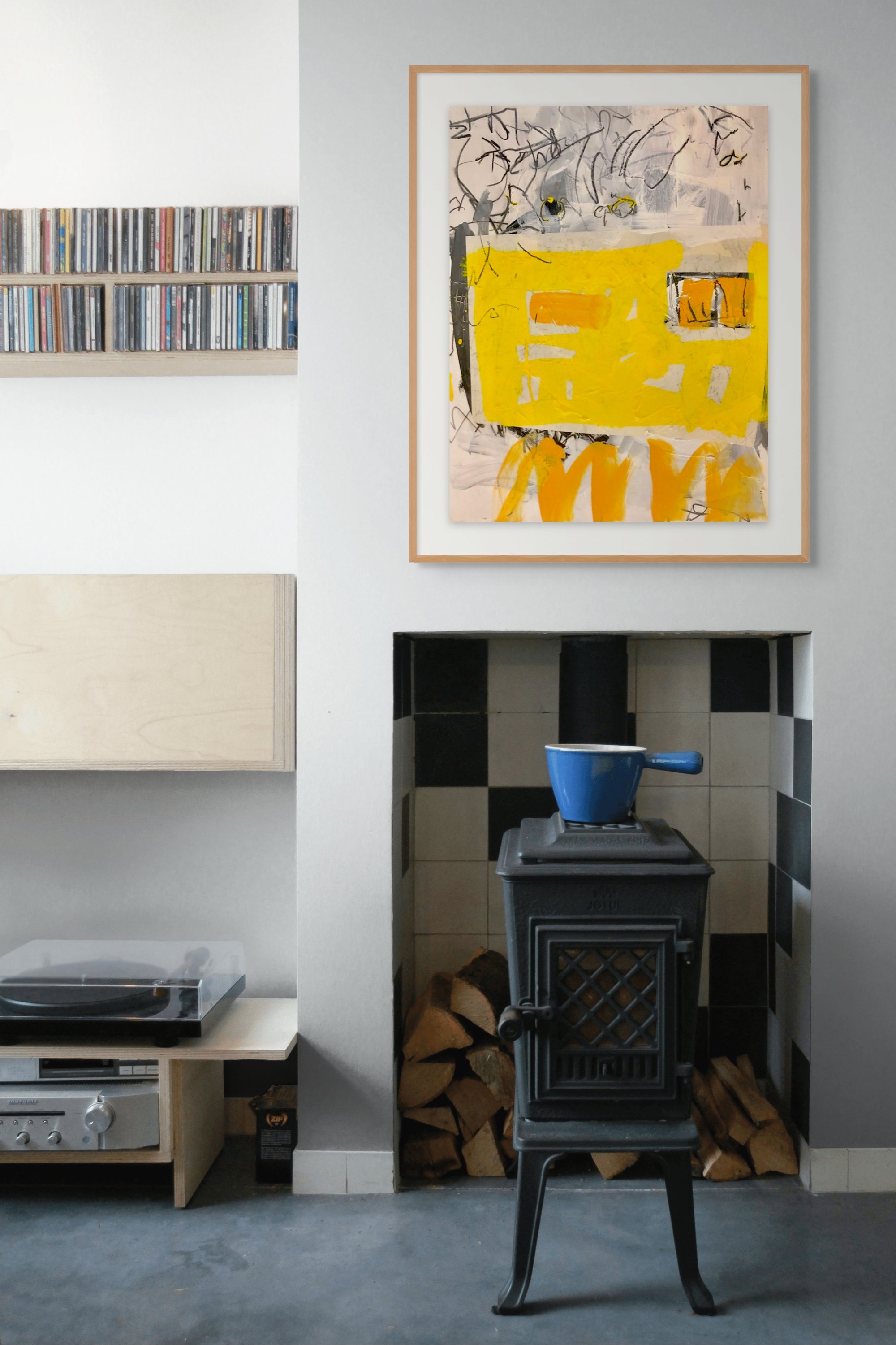 'And So It Goes', 61 x 80cm, Collage and mixed media on Cardboard (frame not included)