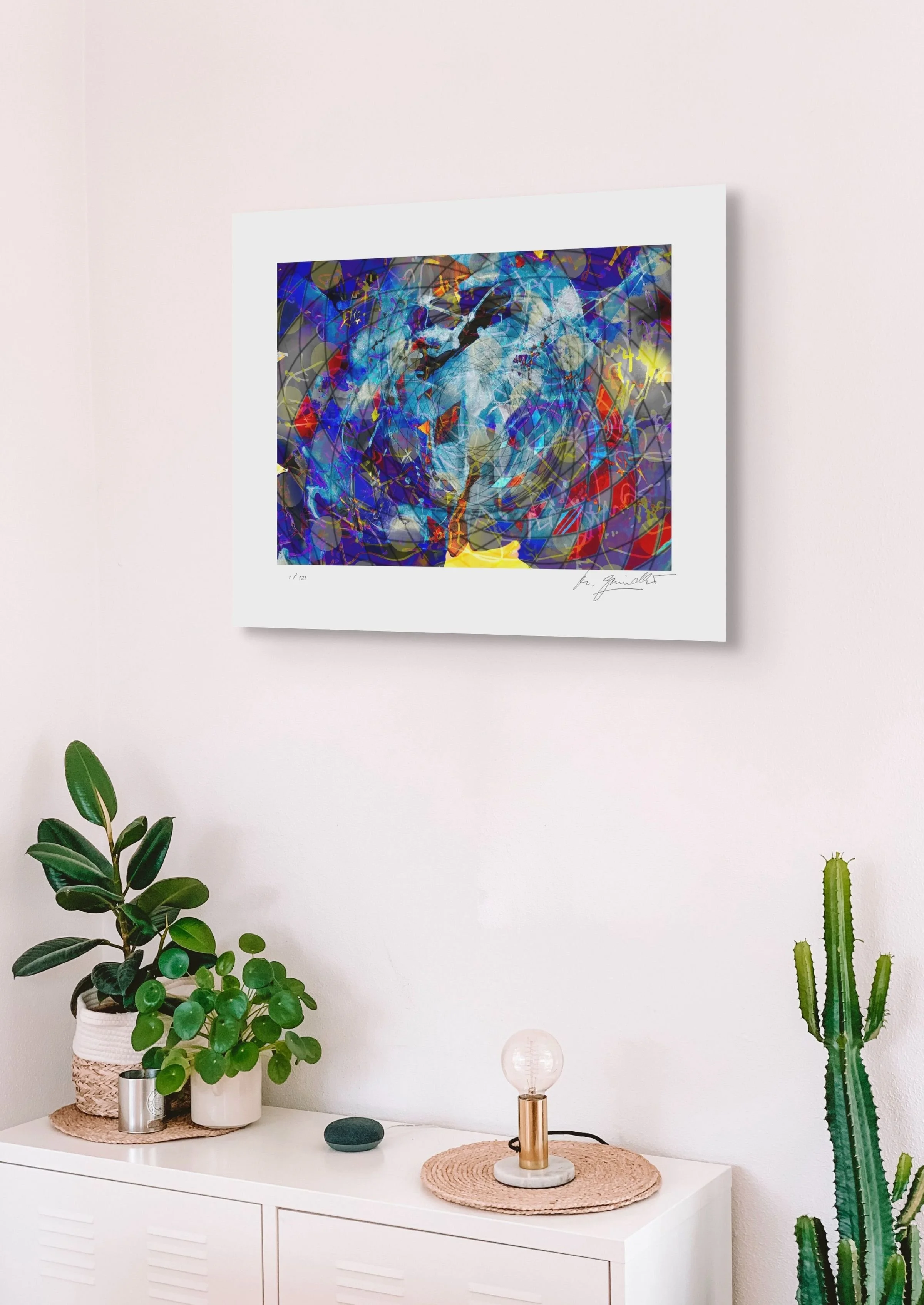 ‘Universe in Glass’, Giclee print, limited edition, Print size 25x18cm, Paper size 50x40cm, signed and numbered.