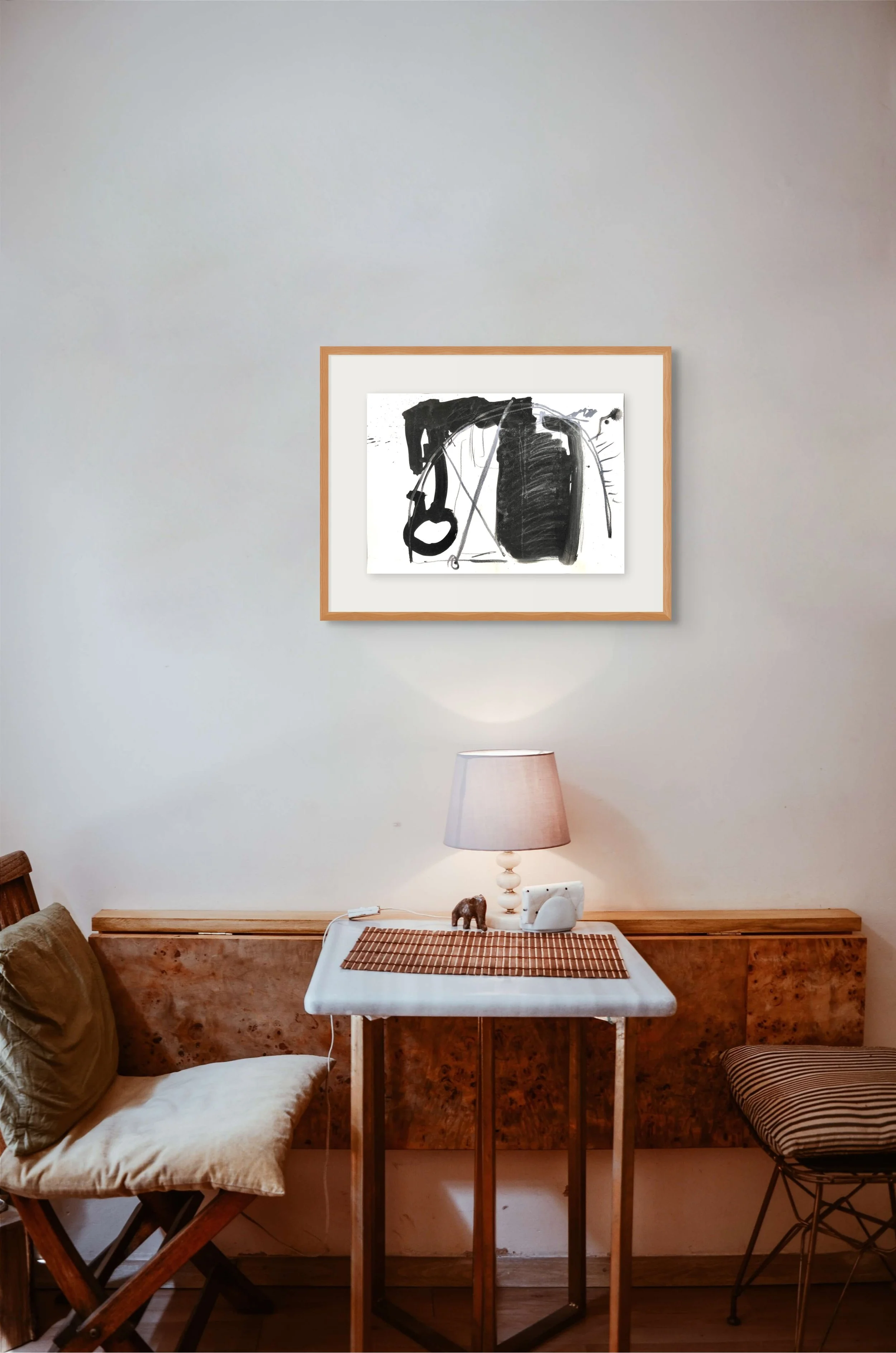 'Gate II', 42x30cm, Ink and Graphite on Paper (frame not included)