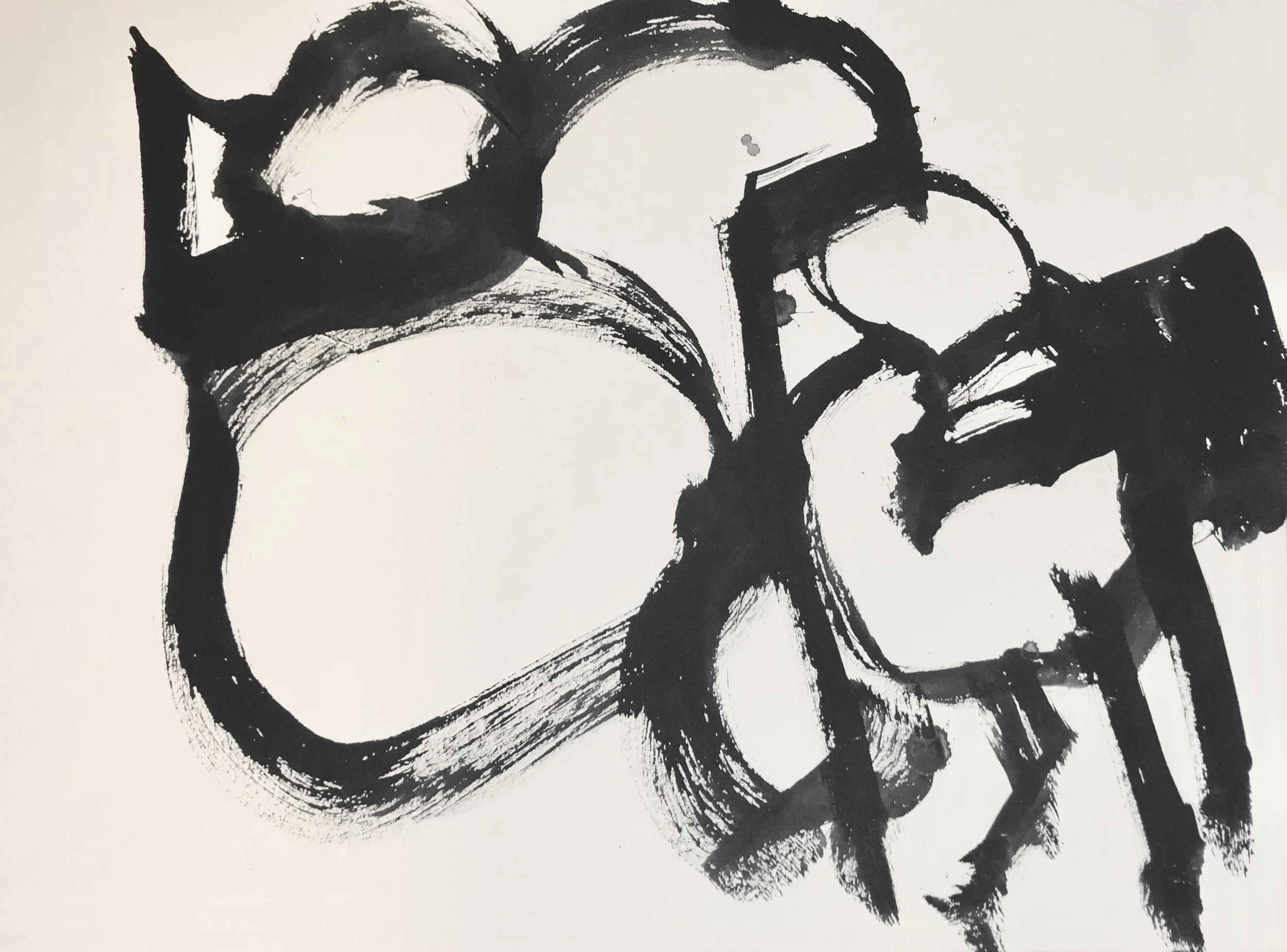 'Sketch in Black', 52 x 39cm, Ink on Paper