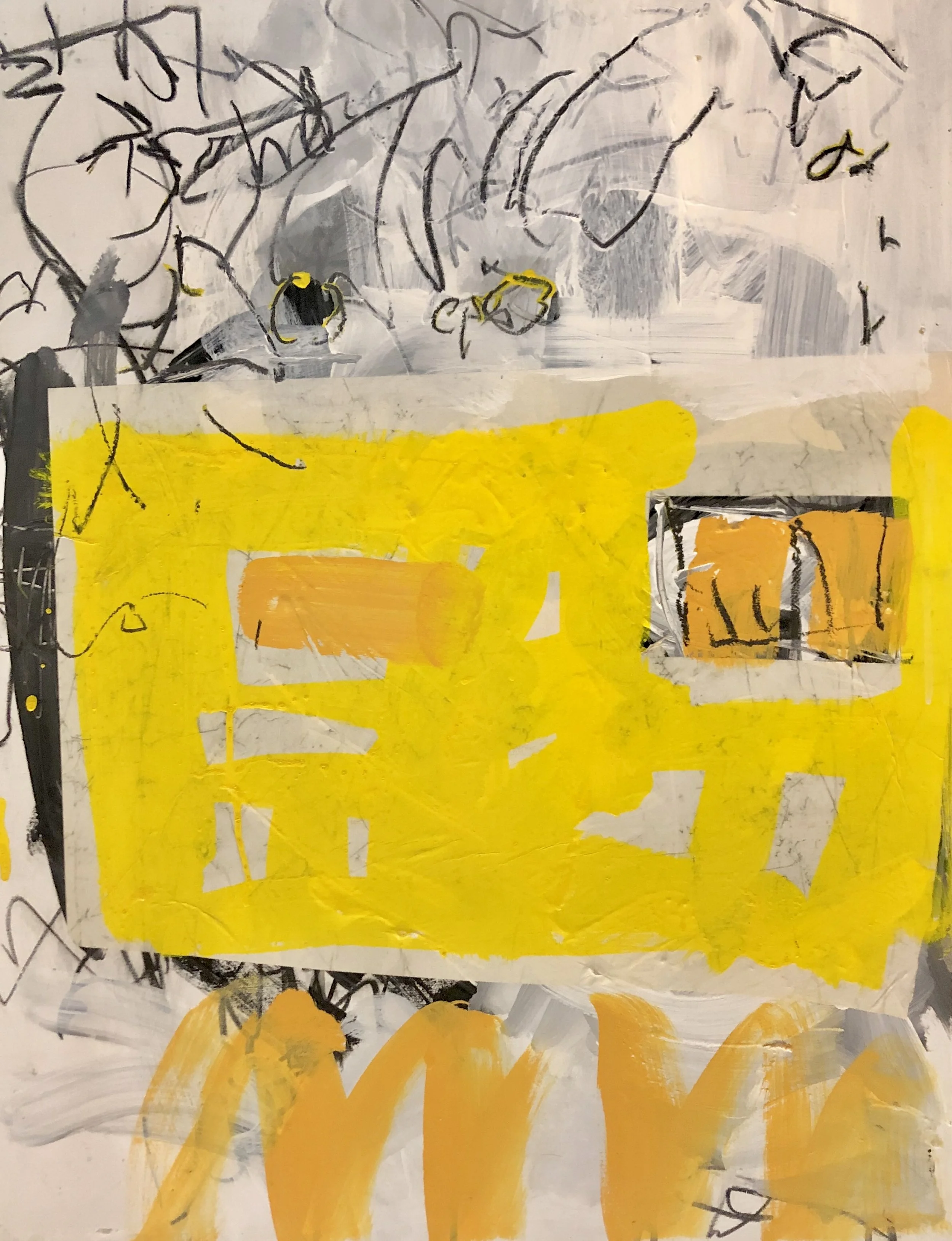 'And So It Goes', 61 x 80cm, Collage and mixed media on Cardboard