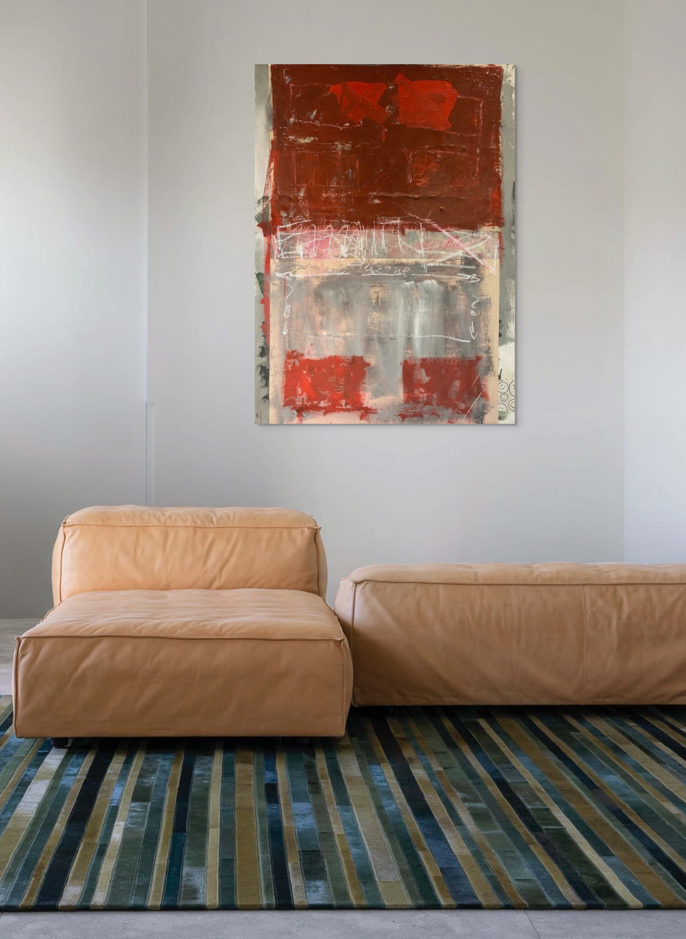 'Freizone', 80x110cm, collage and mixed media on hardboard