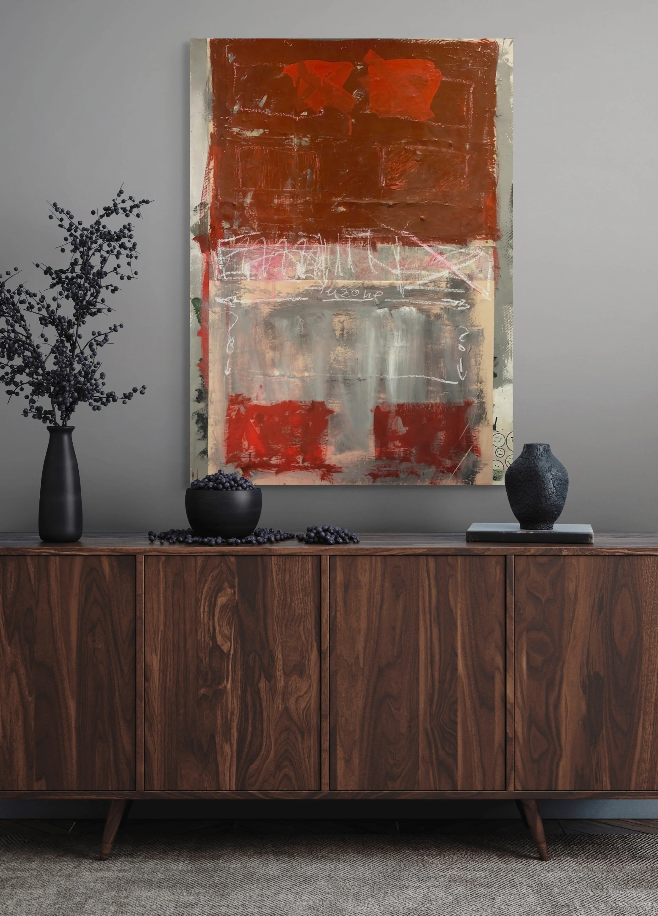 'Freizone', 80x110cm, collage and mixed media on hardboard