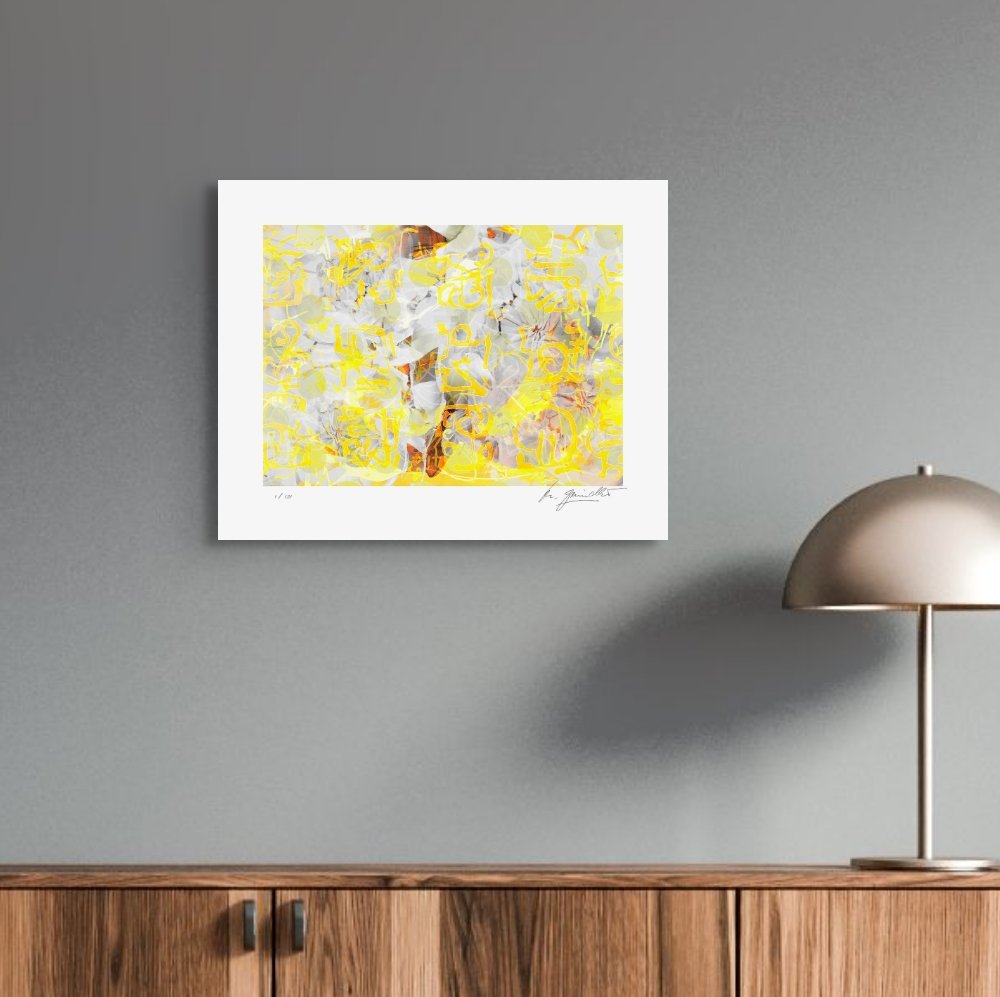 ‘Yellow Signs’, Giclee print, limited edition, Print size 25x18cm, Paper size 50x40cm, signed and numbered.