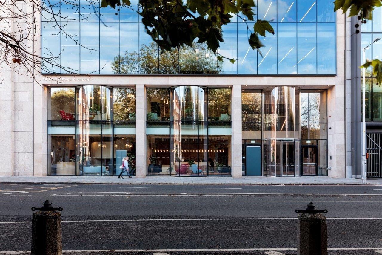 Exterior of the completed No. 70 St. Stephen’s Green office building