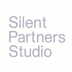 Text that reads 'Silent Partners Studio' in light gray on a white background.