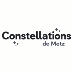 Logo for Constellations de Metz with black text and small star icons.