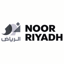 Logo with the word 'NOOR RIYADH' and Arabic text below it.
