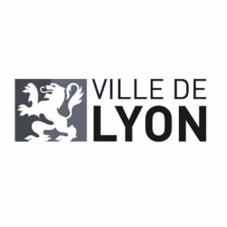 Logo of Ville de Lyon with a lion emblem and text