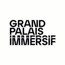 Text reading 'Grand Palais Immersif' in black on a white background.