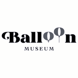 Logo of the Balloon Museum with stylized text and a balloon icon replacing the letter 'o' in 'Balloon'.