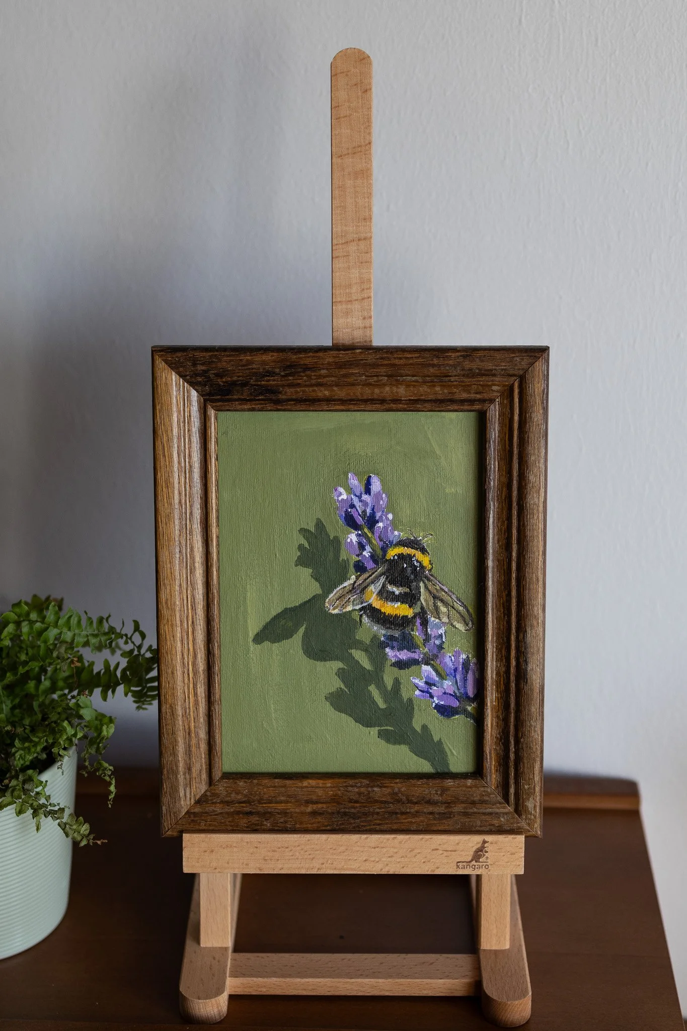 Lavendelhummel – Original Acrylgemälde