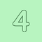 Yeşil bir rakam 4.