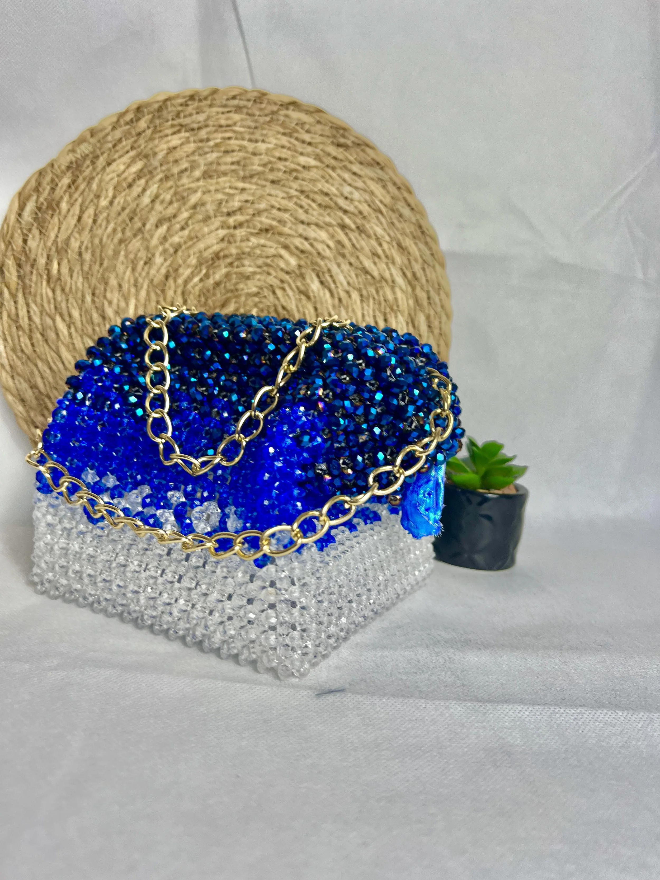 OMBRE CLUTCH BEADED BAG
