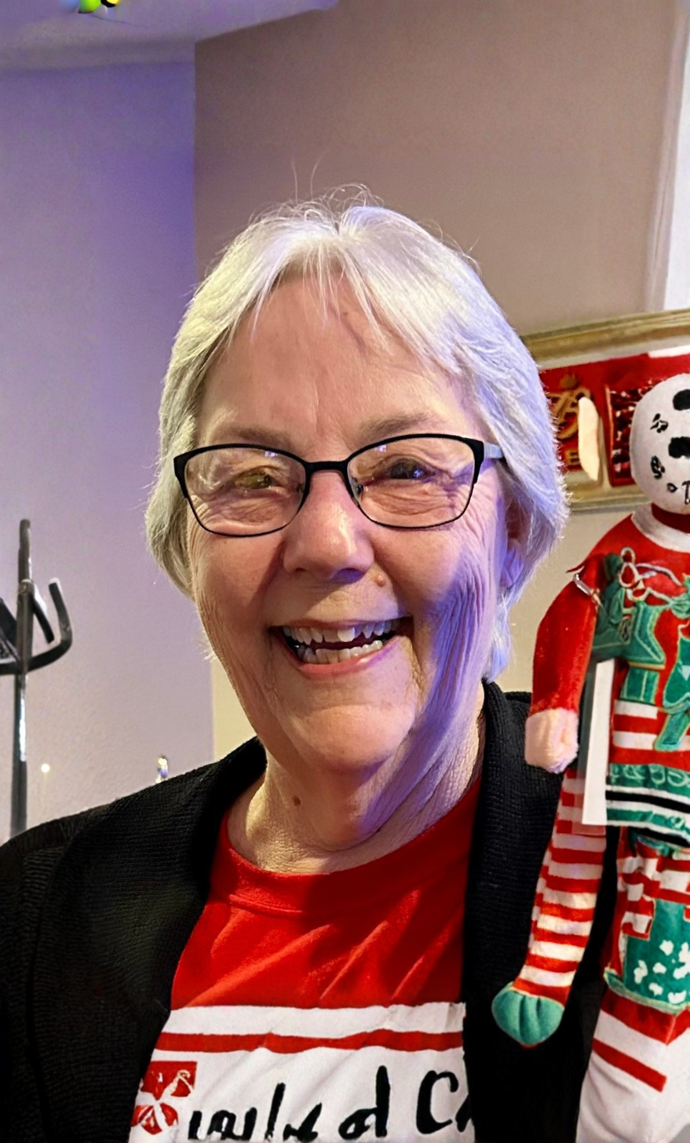 Silhouette of a person's profile facing left with black fill and a white background.