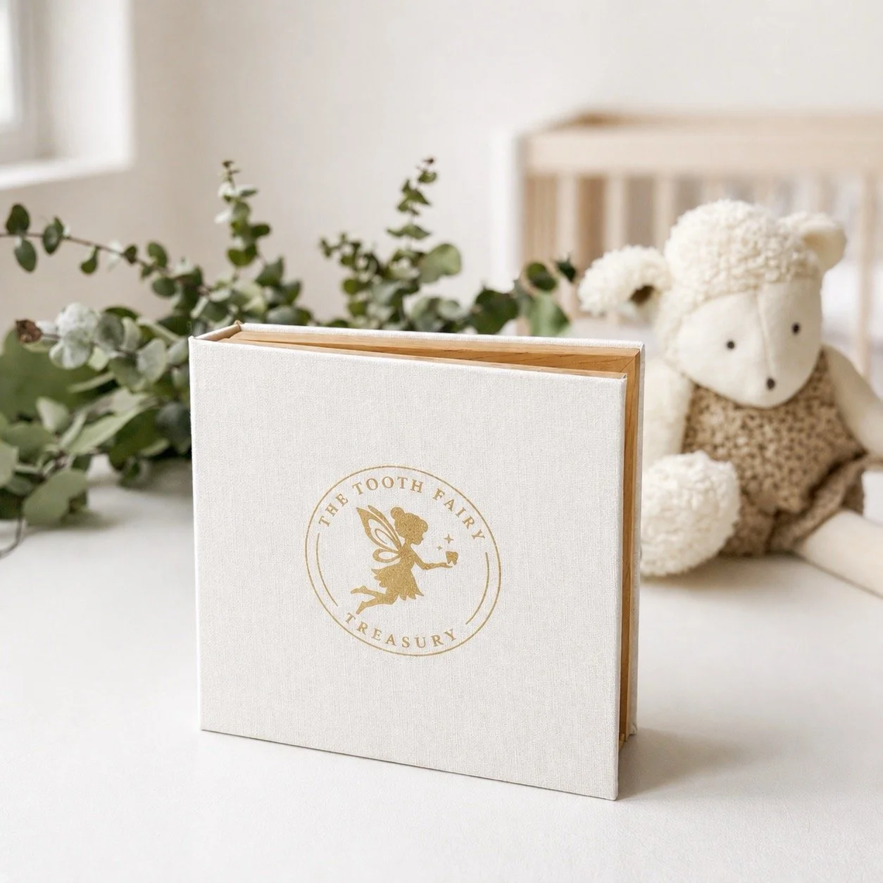 Tooth Fairy kit keepsake box displayed in nursery