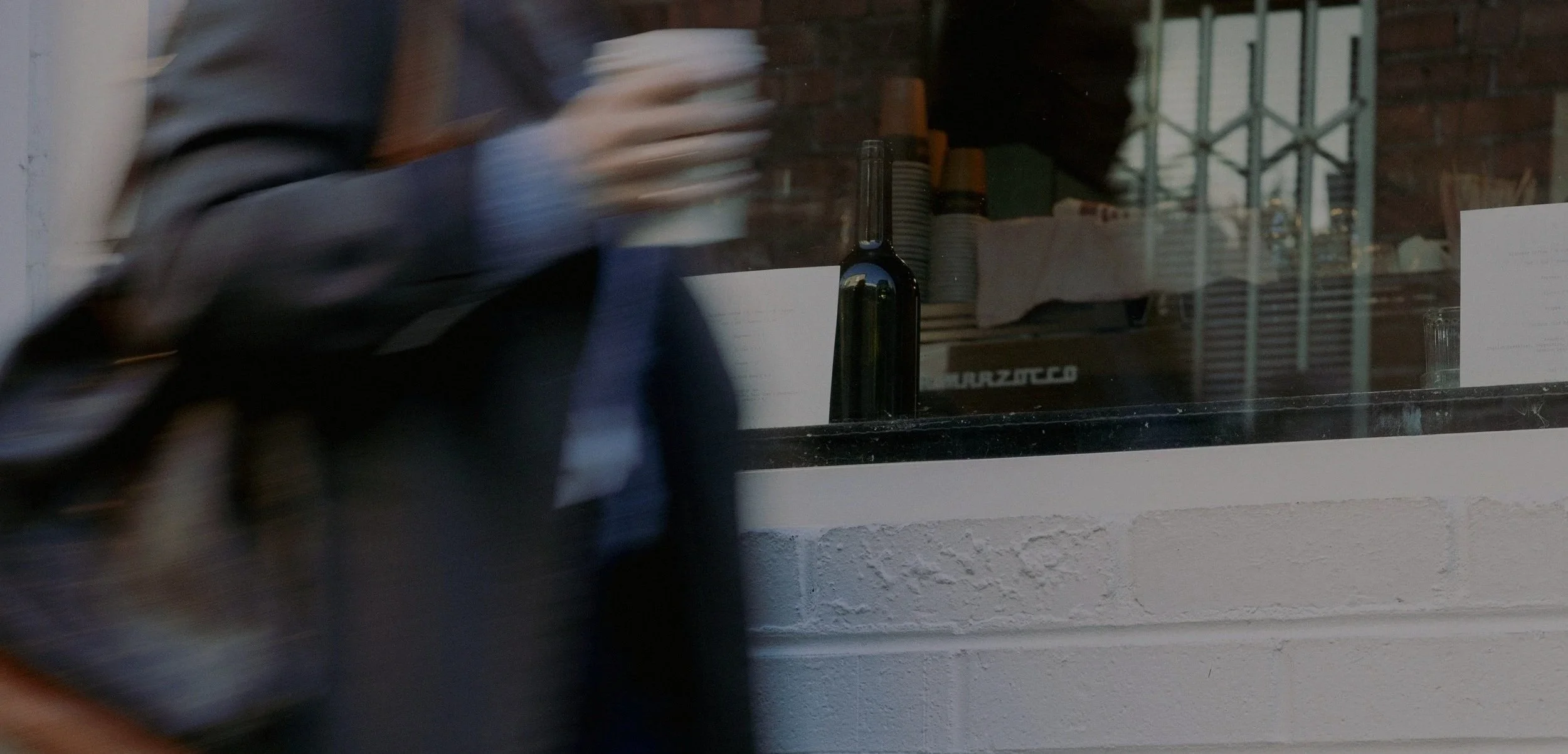 Woman Walking with Coffee