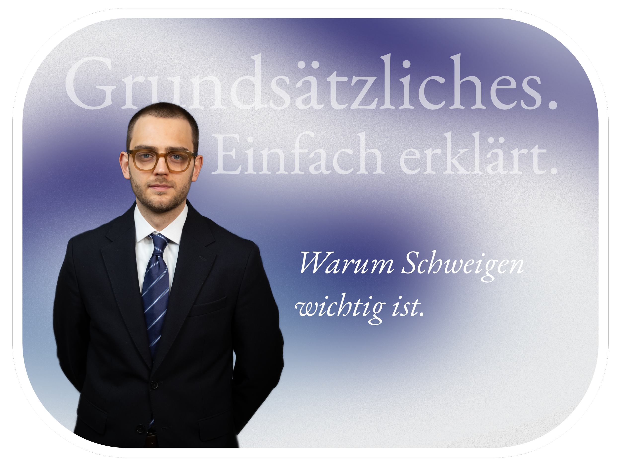 Drei Gründe, warum Schweigen die Grundregel für Beschuldigte ist.