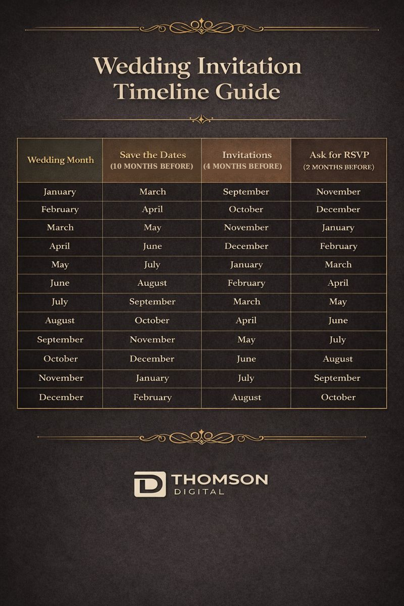 Wedding Invitation Timeline & Complete Wedding Checklist