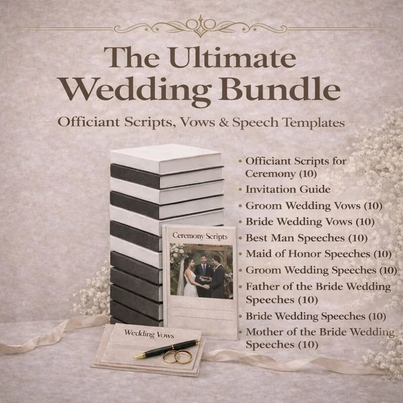 The Ultimate Wedding Suite Bundle (90 Templates) | Wedding Scripts, Speeches & Vows | Printable | Editable | Instant Download
