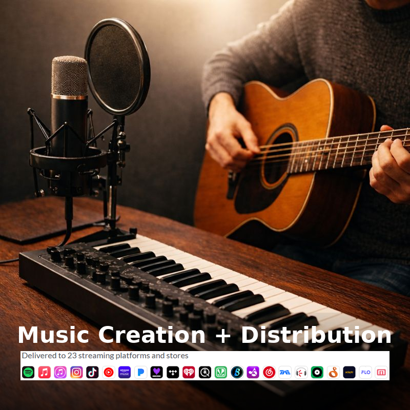Custom Song Creation + Distribution to Spotify & Major Streaming Platforms | (5 Song Versions Included)