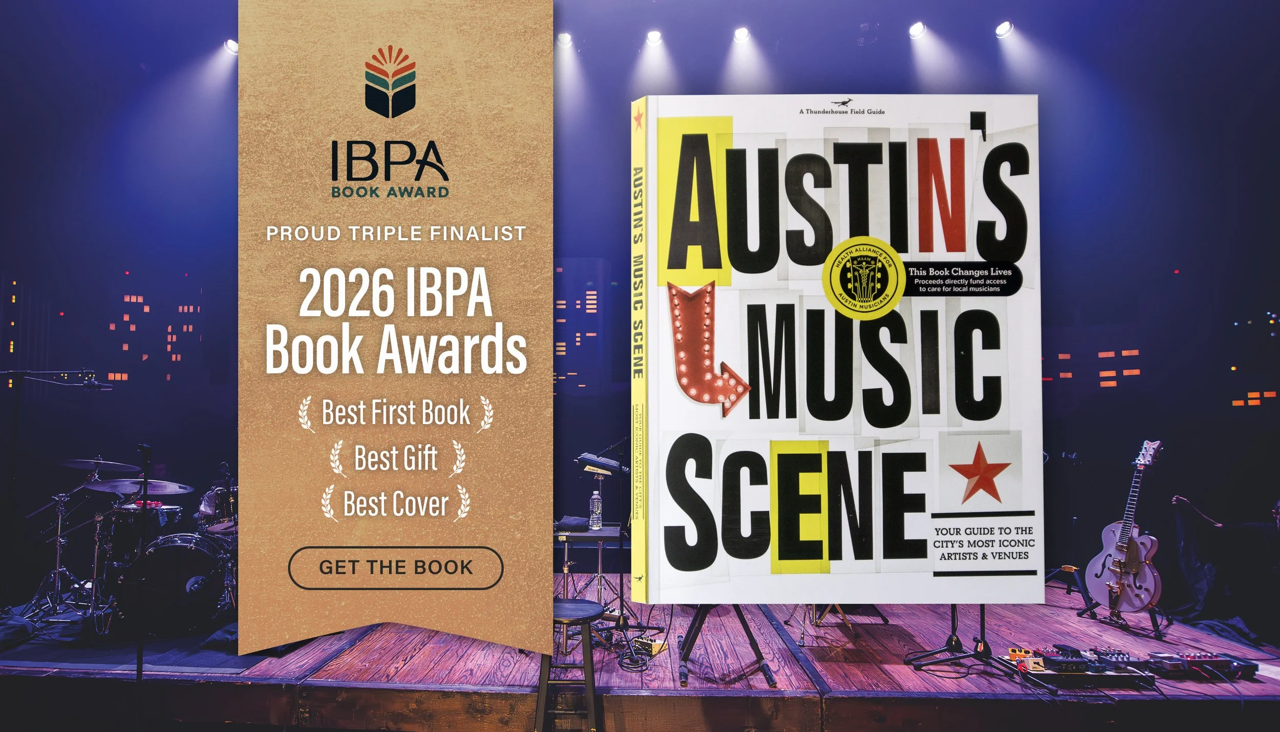 “Austin’s Music Scene” Triple Finalist at IBPA Book Awards