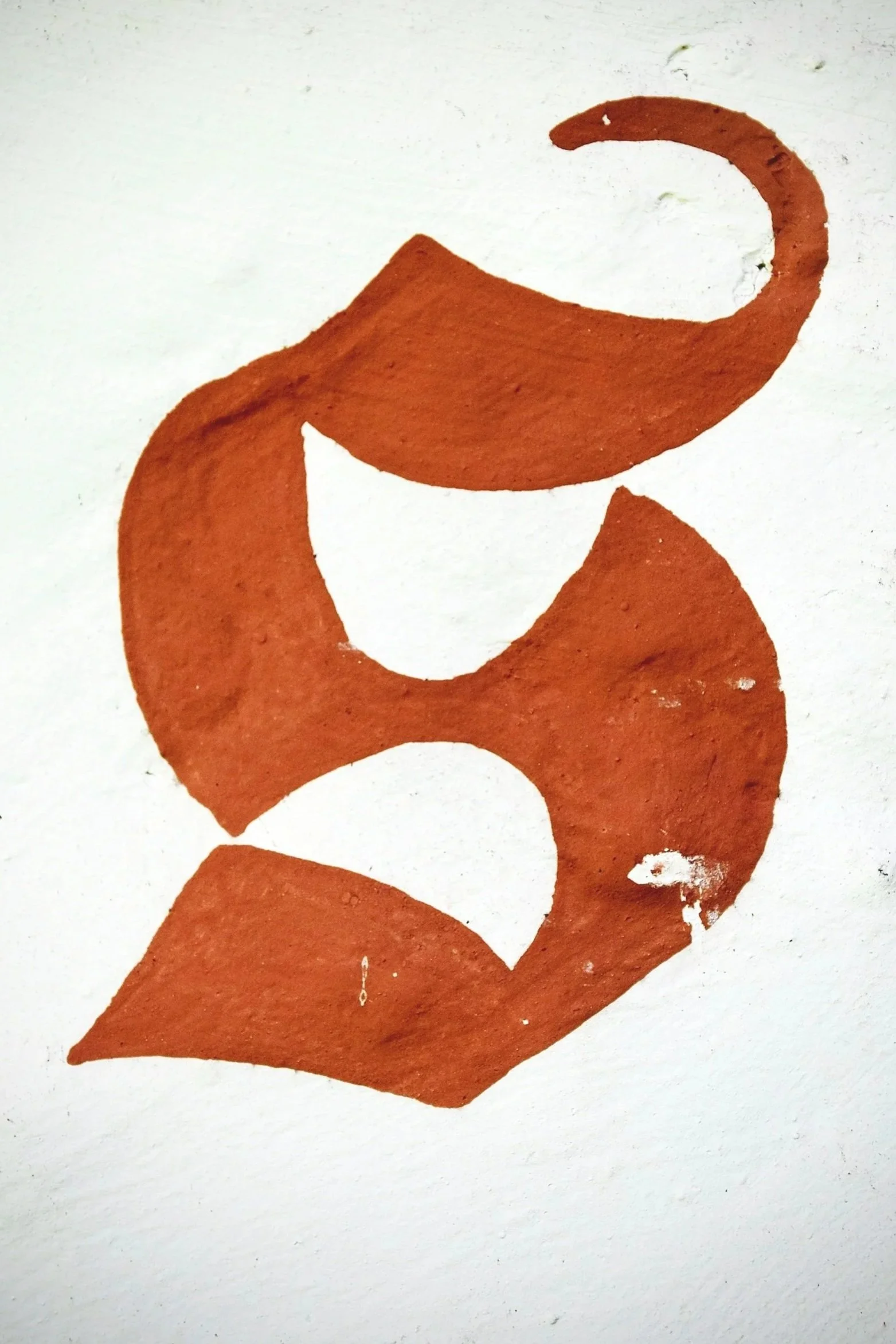 A red letter "S" on a white background.