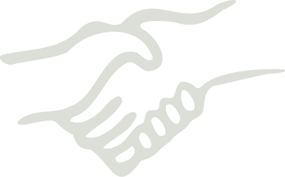 Hand-drawn style vector illustration of hands grasping each other.