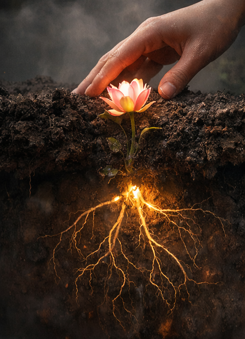 A detailed image of the full moon against a black starry sky.