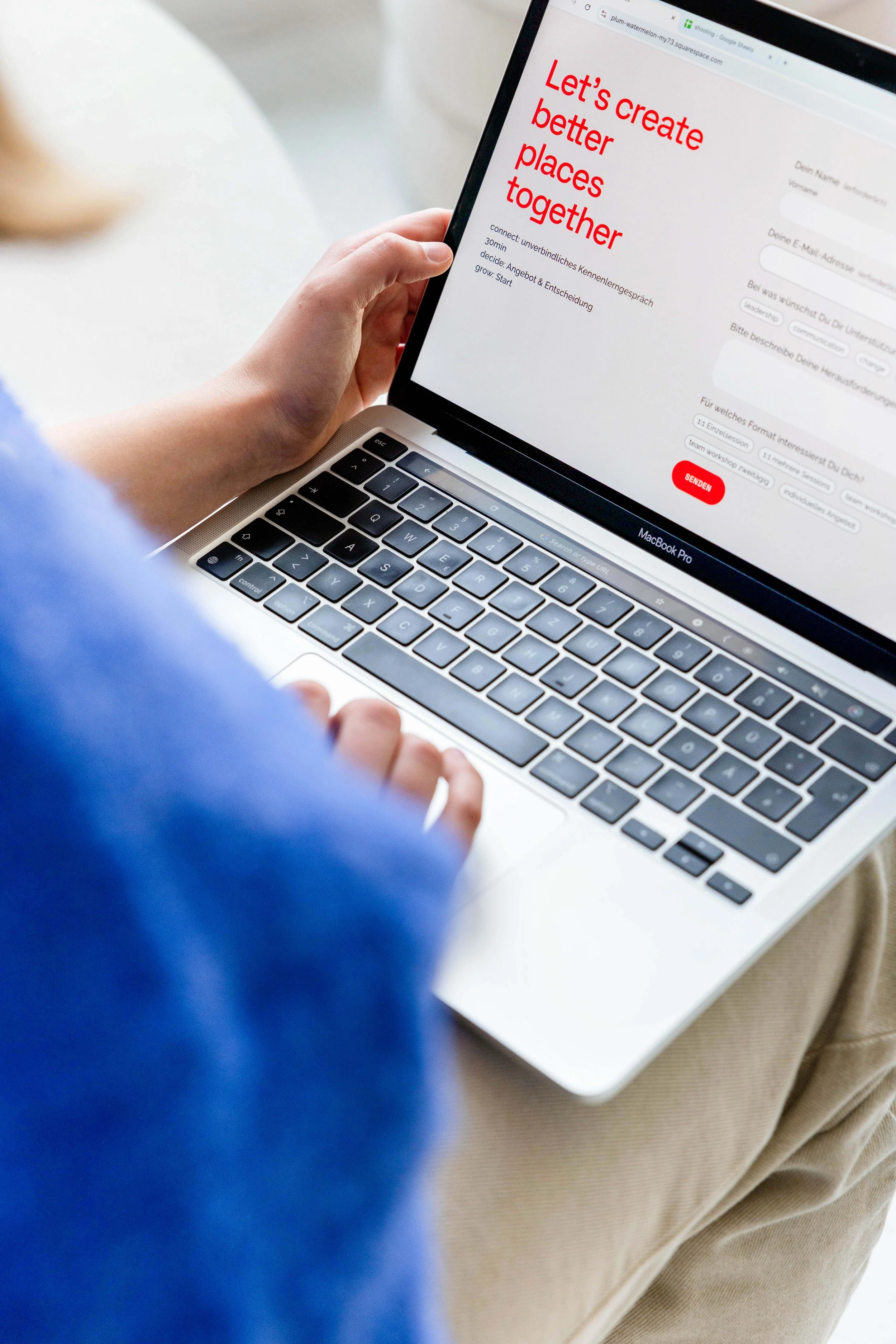 better places website auf mac book